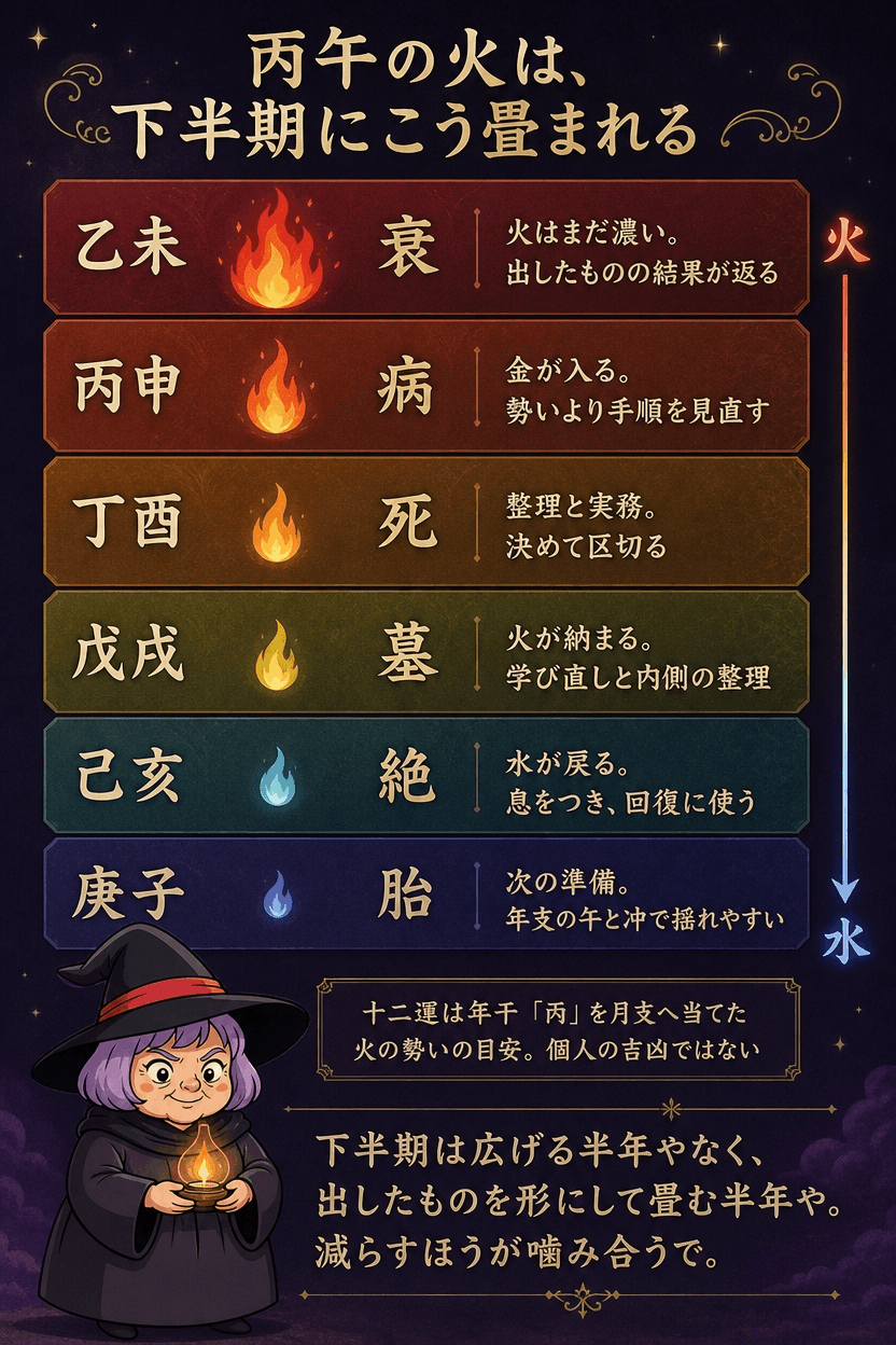 下半期は広げる半年やなく、出したものを形にして畳む半年や。減らすほうが噛み合うで。